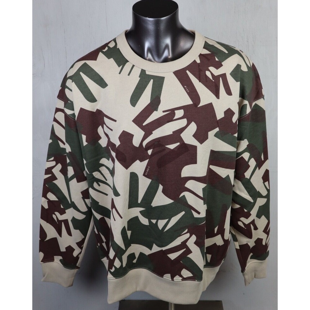 Mens G Star Crewneck Camoflage Camo Pullover Sweatshirt Size XXL Oversized